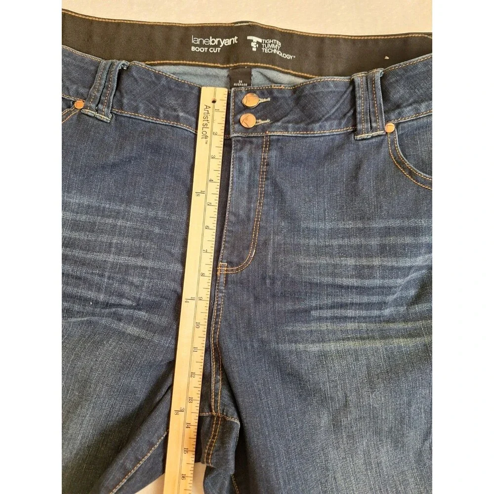 Lane Bryant Flex Magic Waistband Tighter Tummy High-Rise Bootcut Jeans Plus 24